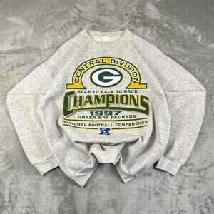 Vintage 90’s 1997 Logo 7 Green Bay Packers Graphic Pullover Sweatshirt Size L